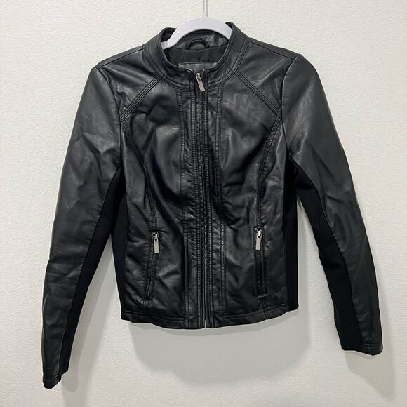 FAUX LEATHER THE LIMITED RACER JACKET SIZE SMALL - Picture 1 of 12